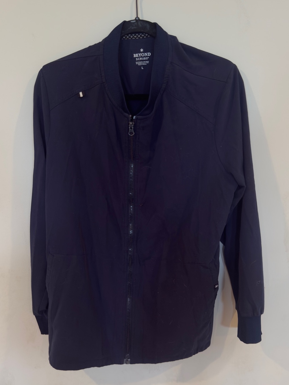 Navy scrub Jacket - Women's Zip Front